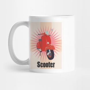 orange scooter vintage Mug